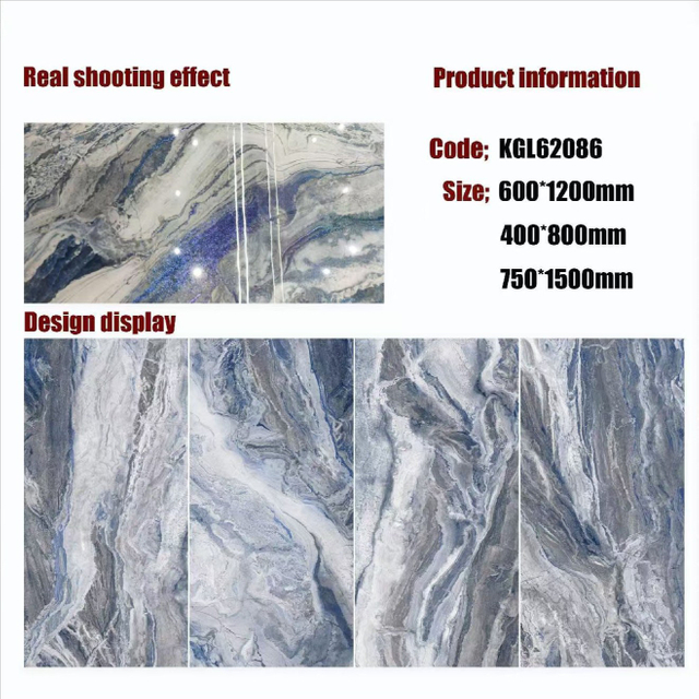 Gold Line Glossy Floor Tiles