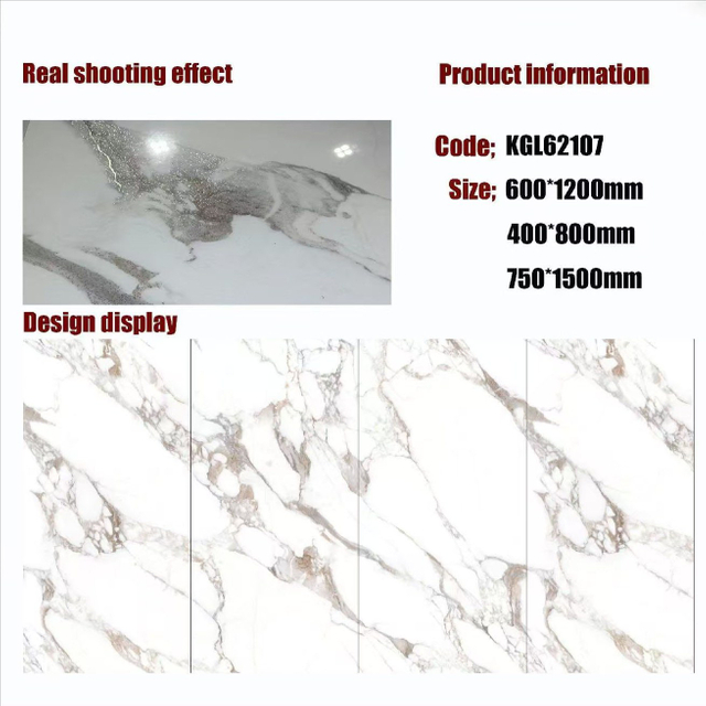 Gold Line Glossy Floor Tiles