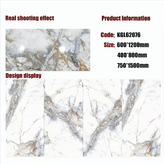 Gold Line Glossy Floor Tiles