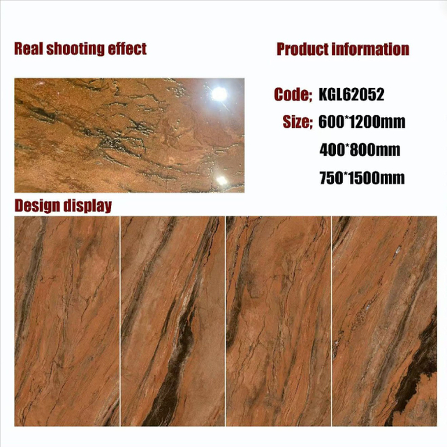 Gold Line Glossy Floor Tiles