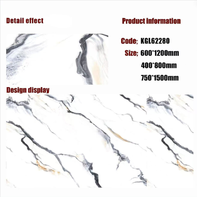 Gold Line Glossy Floor Tiles