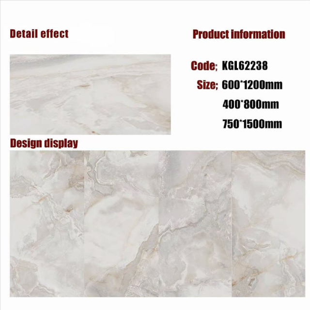 Gold Line Glossy Floor Tiles