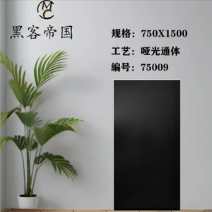 75009 Pure Black Matt Tiles