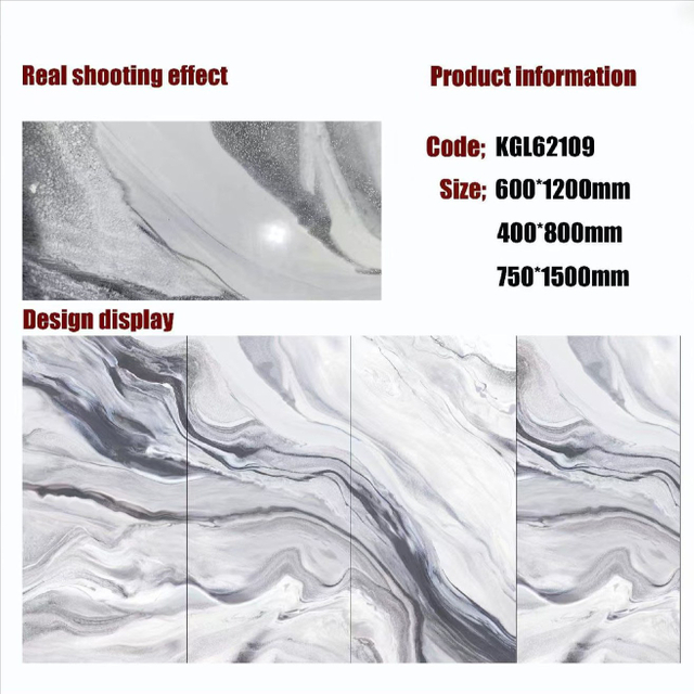 Gold Line Glossy Floor Tiles