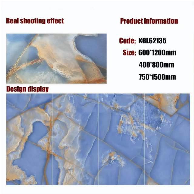 Gold Line Glossy Floor Tiles