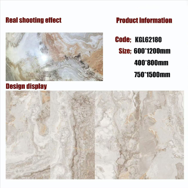 Gold Line Glossy Floor Tiles