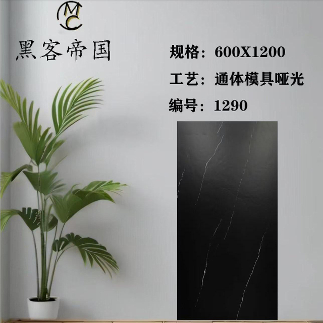 1290 Black Mould Matt Tiles