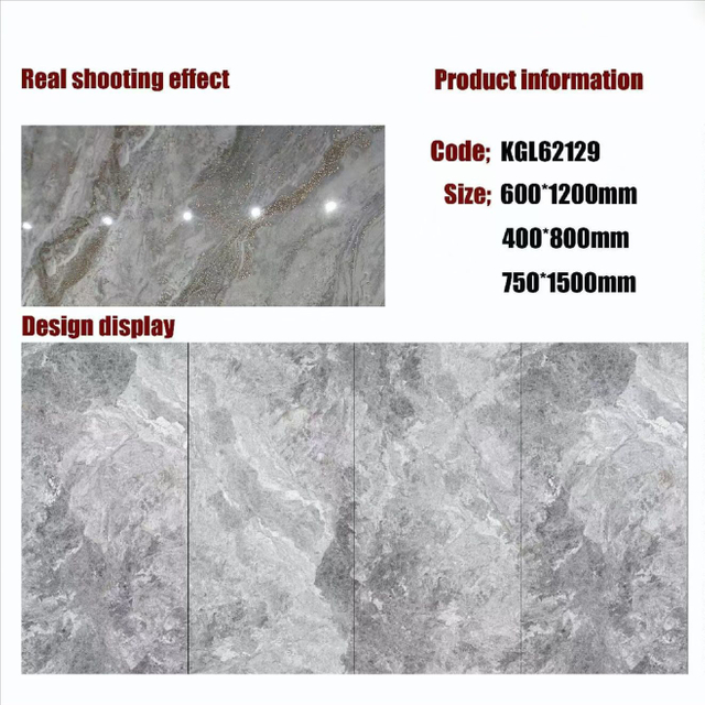 Gold Line Glossy Floor Tiles