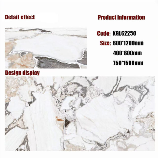 Gold Line Glossy Floor Tiles