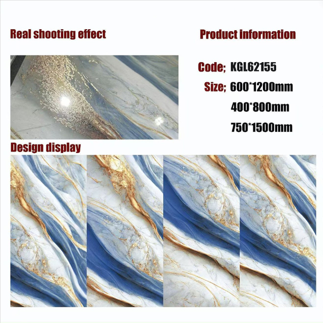 Gold Line Glossy Floor Tiles