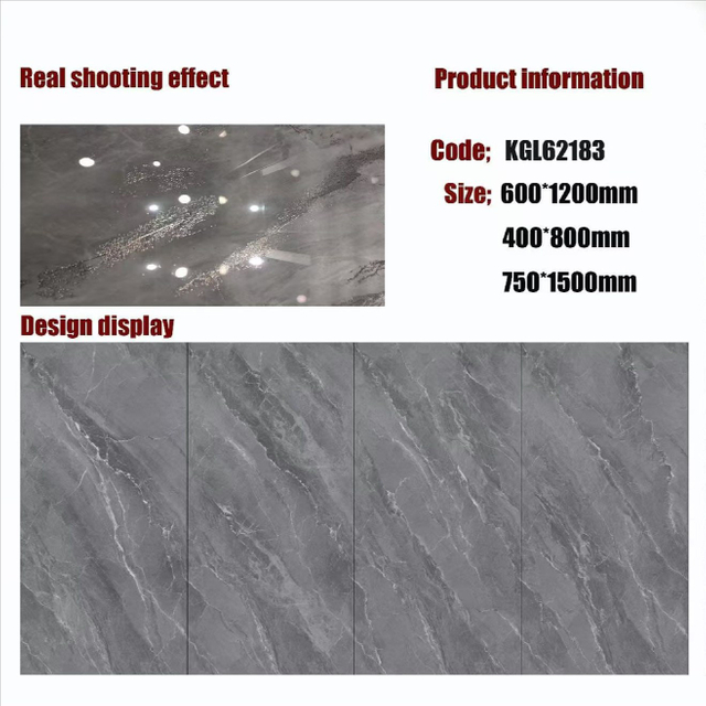 Gold Line Glossy Floor Tiles