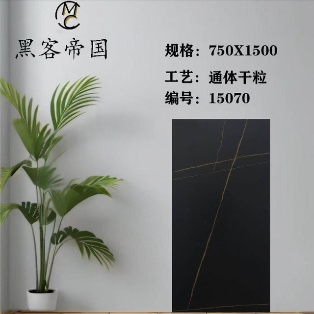 15070 Black Matt Tiles