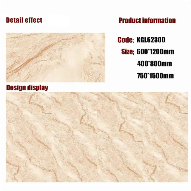 Gold Line Glossy Floor Tiles