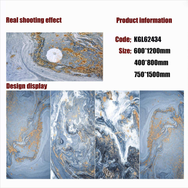 Gold Line Glossy Floor Tiles