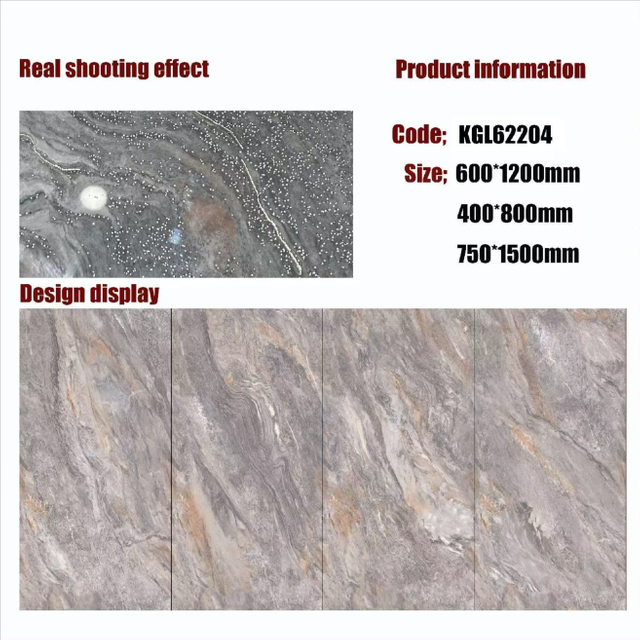 Gold Line Glossy Floor Tiles