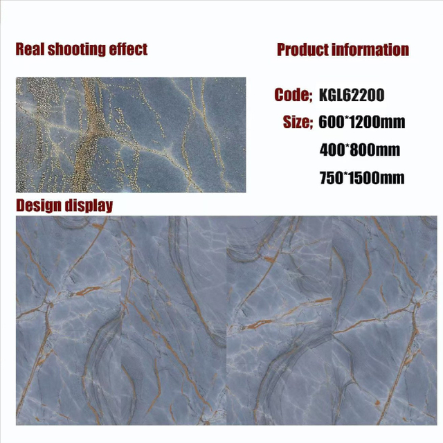 Gold Line Glossy Floor Tiles