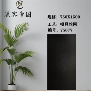 75077 Slate Mould Black Matt Tiles