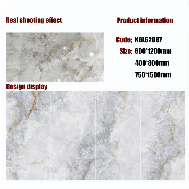 Gold Line Glossy Floor Tiles
