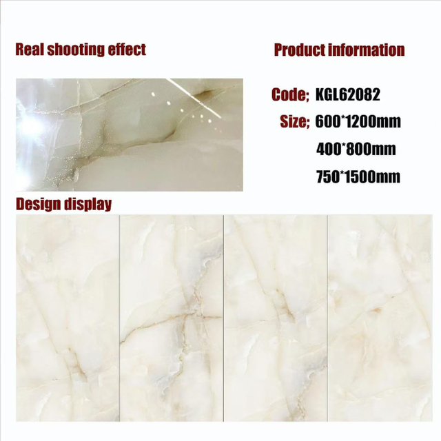 Gold Line Glossy Floor Tiles