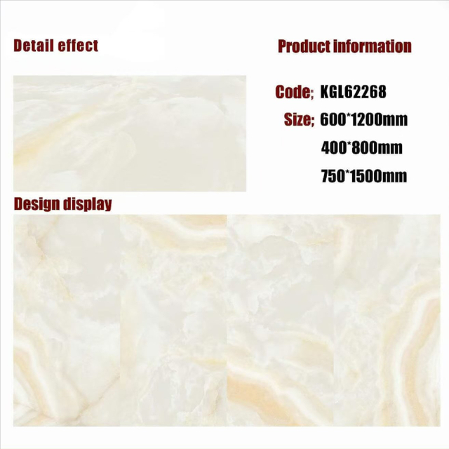 Gold Line Glossy Floor Tiles