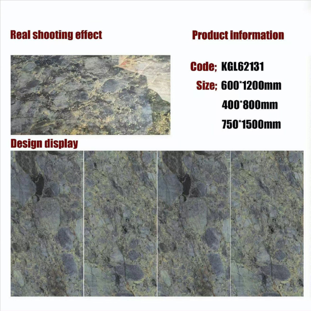 Gold Line Glossy Floor Tiles