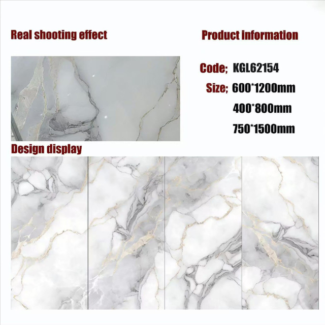 Gold Line Glossy Floor Tiles