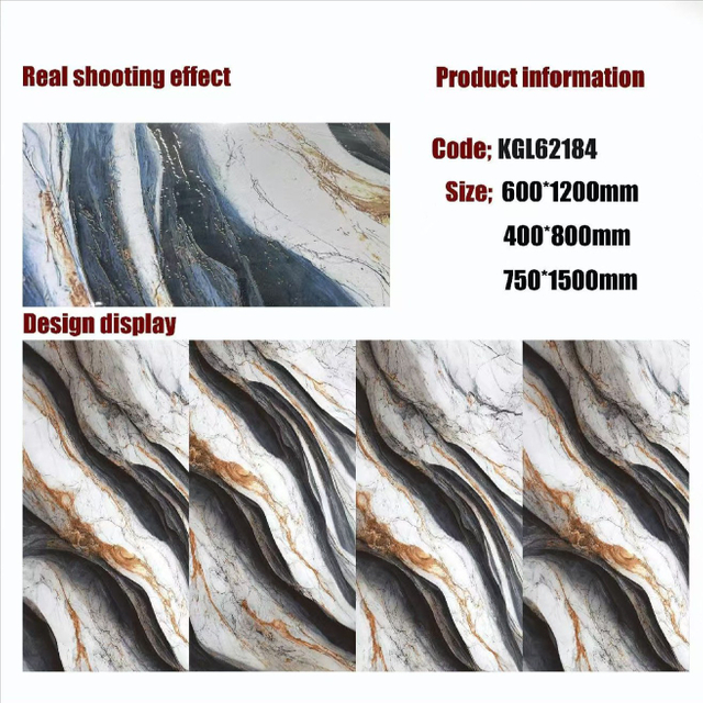 Gold Line Glossy Floor Tiles