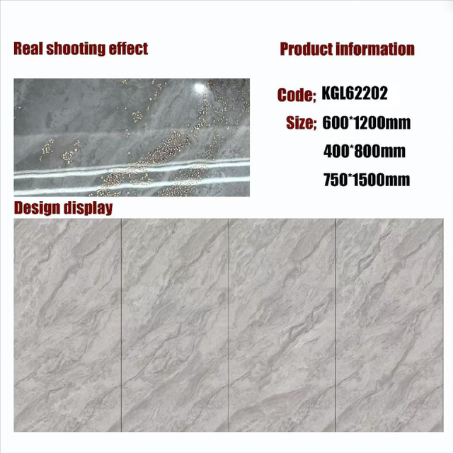Gold Line Glossy Floor Tiles