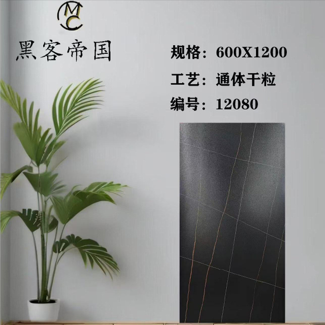 12080 Black Matt Tiles