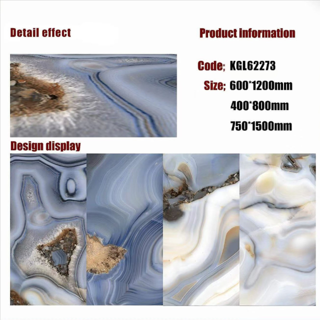Gold Line Glossy Floor Tiles