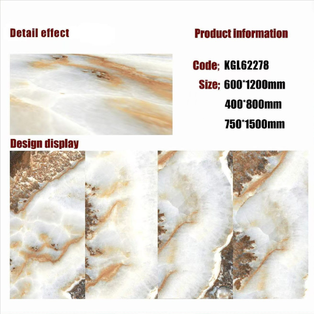Gold Line Glossy Floor Tiles