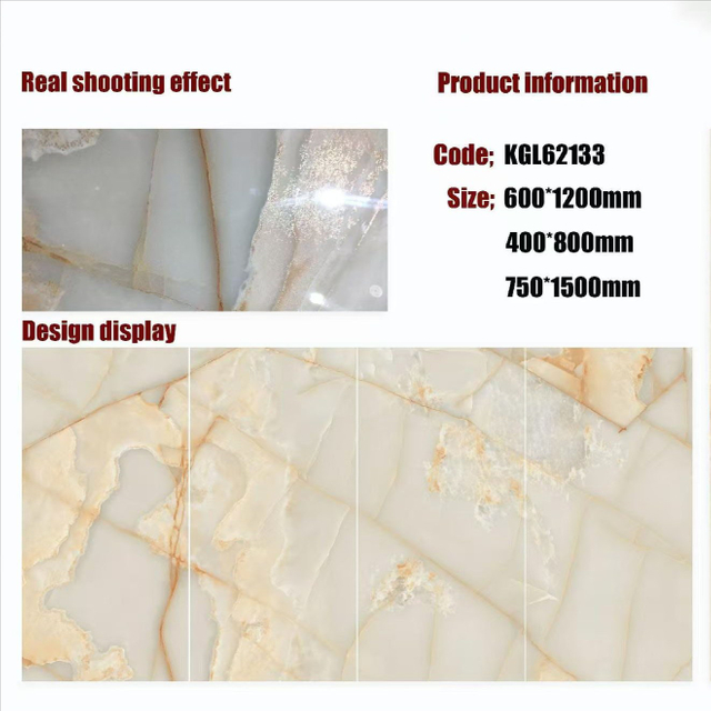 Gold Line Glossy Floor Tiles