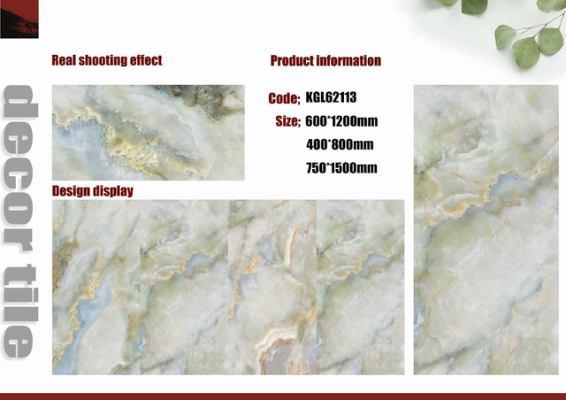 Gold Line Glossy Floor Tiles