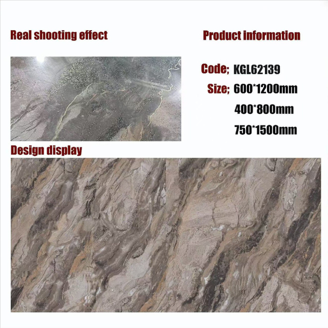 Gold Line Glossy Floor Tiles