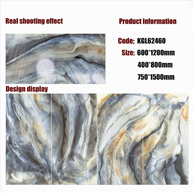Gold Line Glossy Floor Tiles