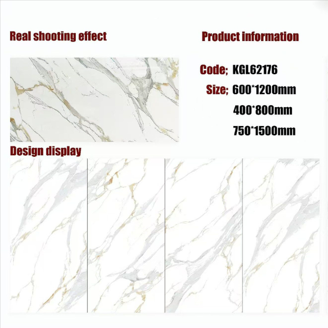 Gold Line Glossy Floor Tiles