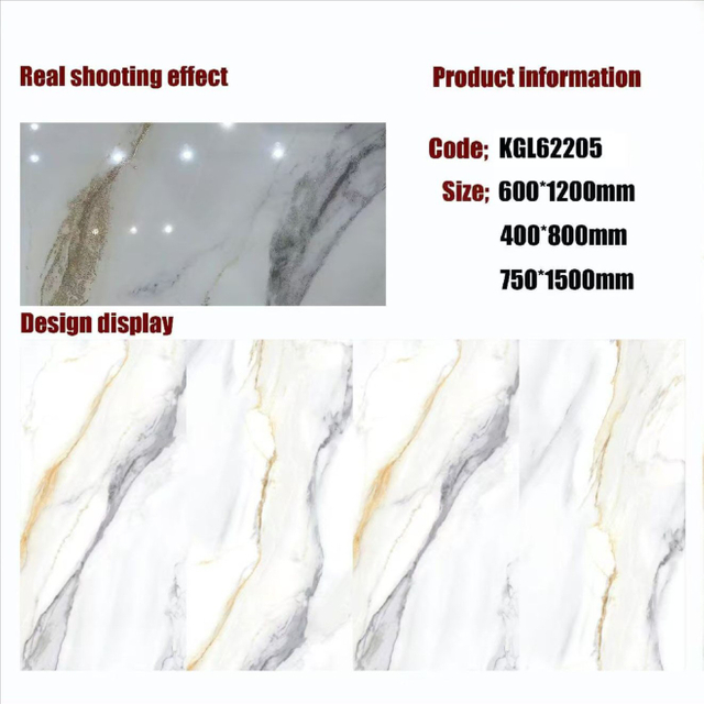 Gold Line Glossy Floor Tiles