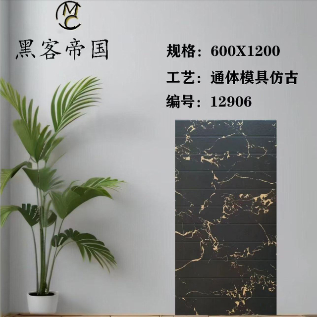 12906 Black Mould Matt Tiles