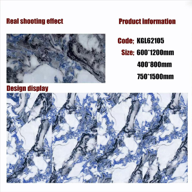 Gold Line Glossy Floor Tiles