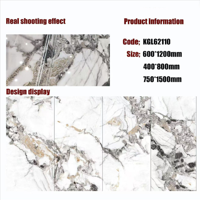 Gold Line Glossy Floor Tiles