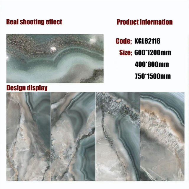 Gold Line Glossy Floor Tiles