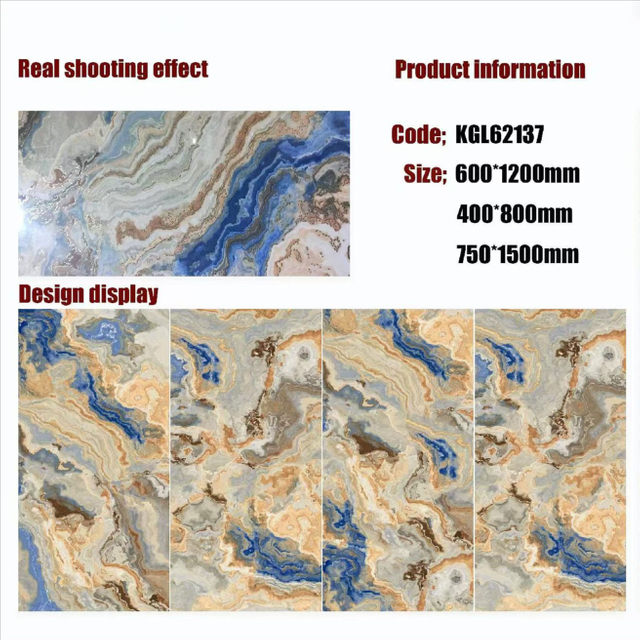 Gold Line Glossy Floor Tiles