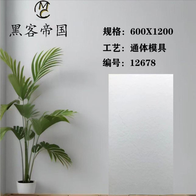 12678 White Slate Mould Matt Tiles