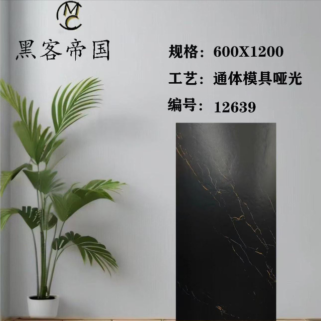 12639 Black Mould Matt Tiles