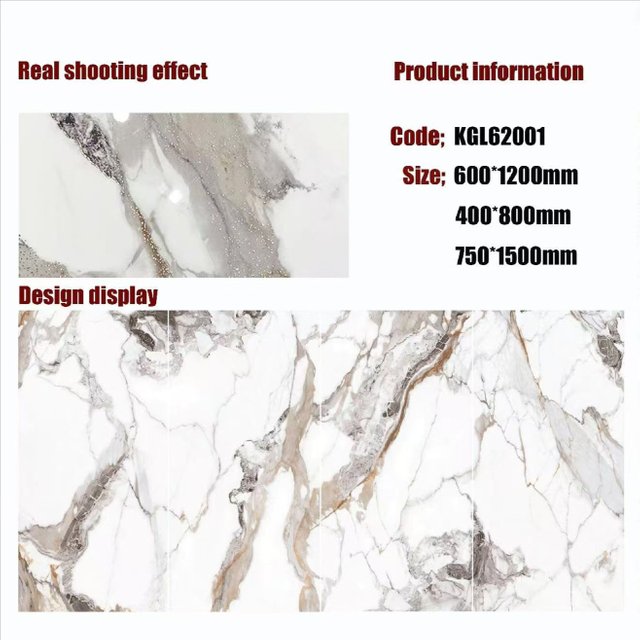 Gold Line Glossy Floor Tiles