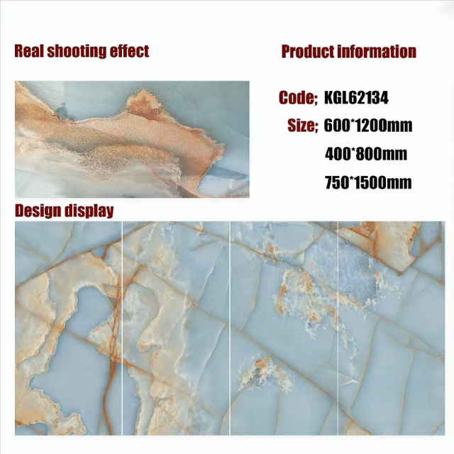 Gold Line Glossy Floor Tiles
