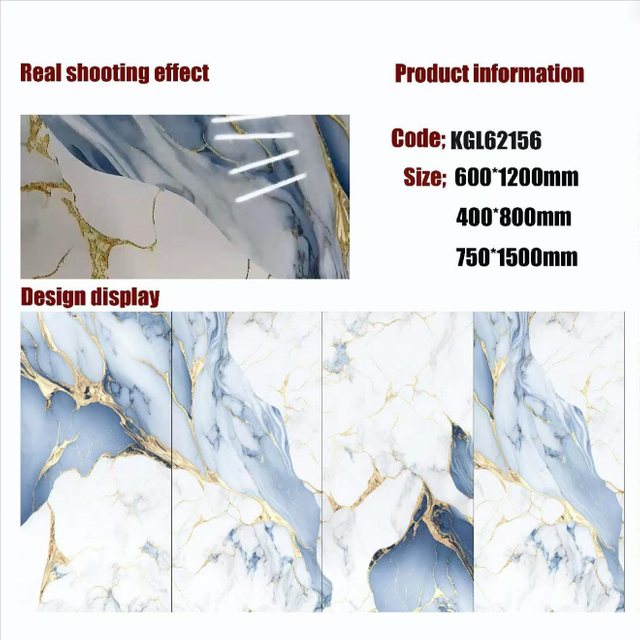Gold Line Glossy Floor Tiles