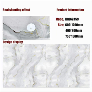Gold Line Glossy Floor Tiles
