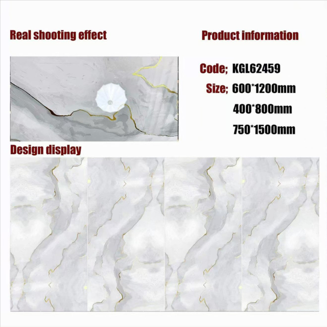 Gold Line Glossy Floor Tiles