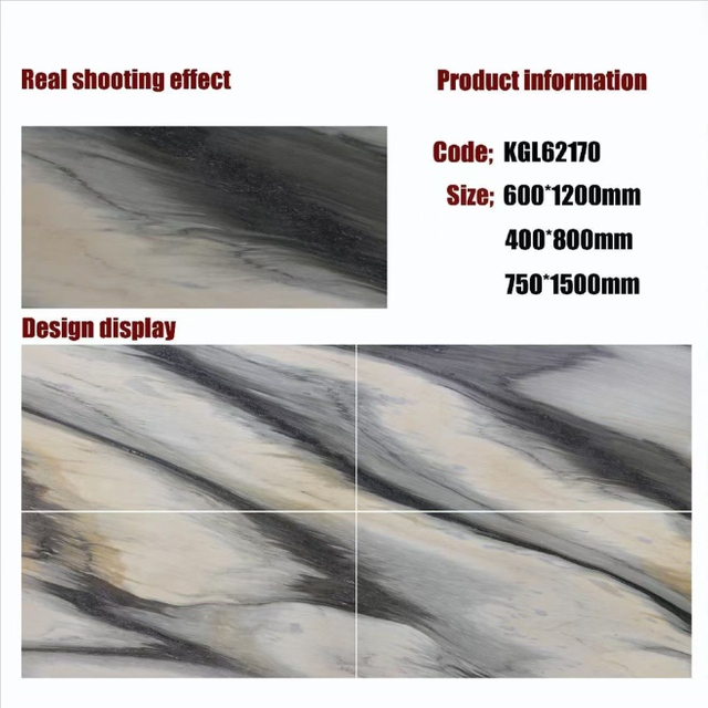 Gold Line Glossy Floor Tiles